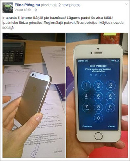 Atrasts 5 iphone Ikšķilē